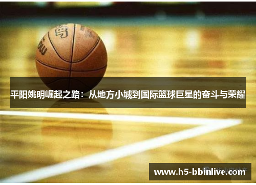 平阳姚明崛起之路：从地方小城到国际篮球巨星的奋斗与荣耀